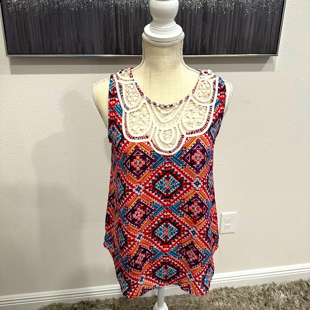 Xhilaration Sleeveless Blouse, Petite Small